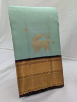 Light pastel green Kanchipuram Saree (54) - Image 2