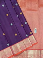 Violet Kanchipuram Saree (55) - Image 3