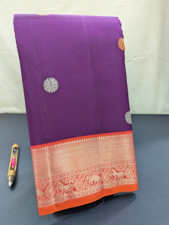 WhatsApp Image 2025-09-25 at 13.33.05_cf9a3d4d Violet Kanchipuram Saree (55) - Image 1