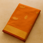 Orange with Golden Kanchipuram Silk Saree (52)