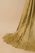 Olive green Hand Embroidery Matka Silk Saree (11) - Image 3