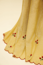 Handloom Cotton Machine Embroidery Saree - Image 2