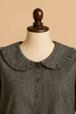 Black Handloom Cotton Short Top - Image 2