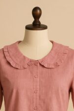 Light Pink Handloom Cotton Short Top - Image 2