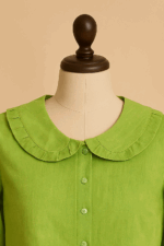 Light Green Handloom Cotton Short Top - Image 2