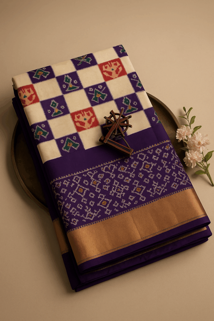 0c053d1a-6c2d-4aca-9d99-3ddc69ee2fe6 Pochampally Ikkat Silk Saree (9) - Image 1