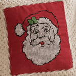Santa Smiles Crochet Cushion Cover (16*16 inches) - Image 2
