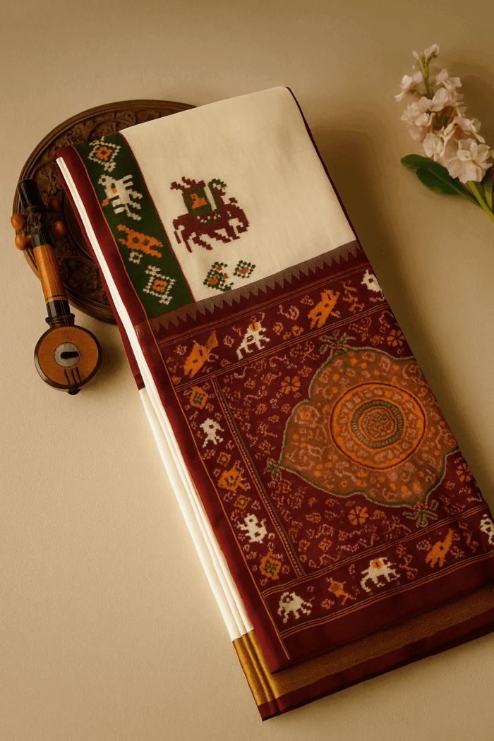 220bd686-3a8d-4959-863b-a140438a7fba Pochampally Ikkat Silk Saree (5) - Image 1