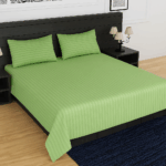 Premium 400 TC Cotton Striped Bedsheet with 2 Pillow Covers (27)