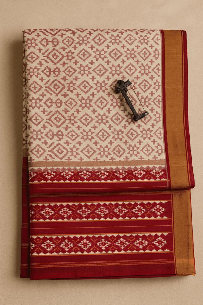 40c5ea97-89a1-49ca-89cb-f21f4cba5bae Pochampally Ikkat Silk Saree (25) - Image 1