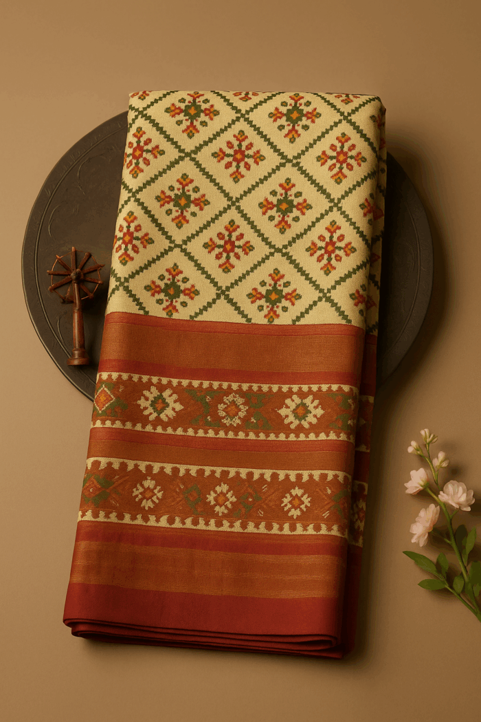 4a2ee24b-5665-44bf-a94c-a2886c755aa0 Pochampally Ikkat Silk Saree (1) - Image 1