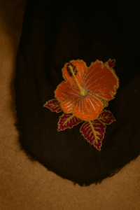 Orange – 2-Piece Cotton Linen Unstitched Salwar Set - Image 4