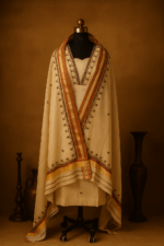 Off-white – 3-Piece Handloom Cotton Unstitched Salwar Set