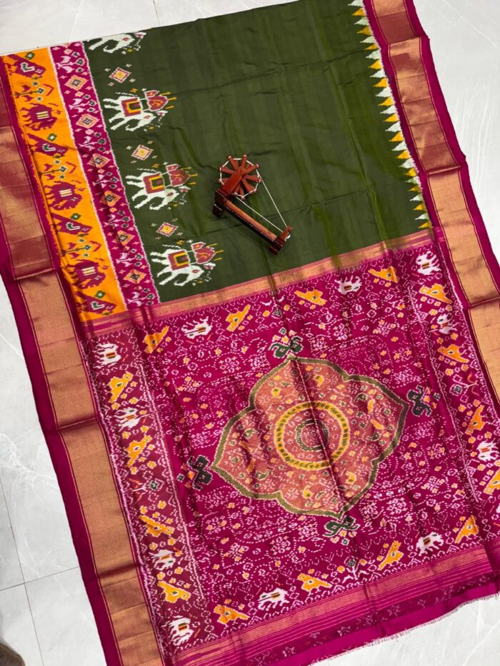 Pochampally Ikkat Silk Saree (6) - Image 2