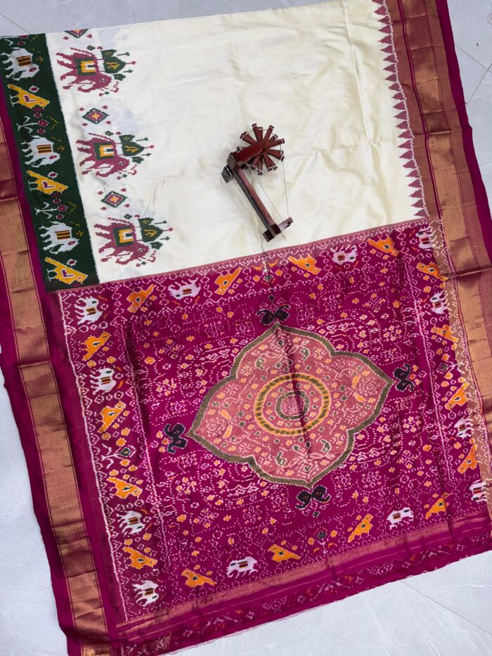 Pochampally Ikkat Silk Saree (7) - Image 2