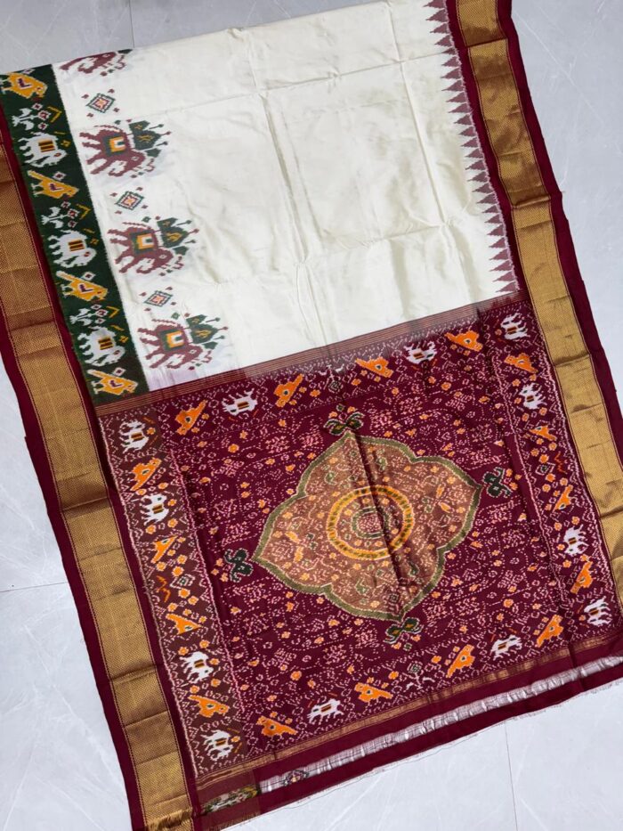 Pochampally Ikkat Silk Saree (5) - Image 2