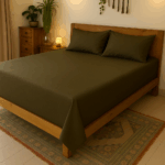 Premium 400 TC Plain Cotton Bedsheet with 2 Pillow Covers (6)