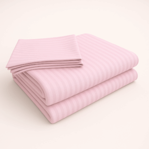 Premium 400 TC Cotton Striped Bedsheet with 2 Pillow Covers (22) - Image 3