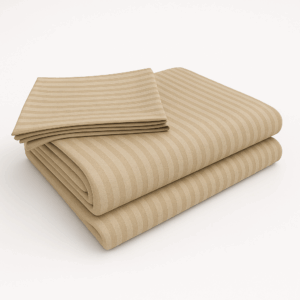 Premium 400 TC Cotton Striped Bedsheet with 2 Pillow Covers (28) - Image 2