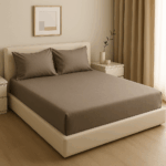 Premium 400 TC Plain Cotton Bedsheet with 2 Pillow Covers (10) - Image 2