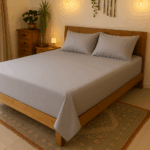 Premium 400 TC Plain Cotton Bedsheet with 2 Pillow Covers (12)