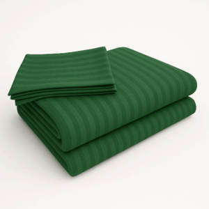Premium 400 TC Cotton Striped Bedsheet with 2 Pillow Covers (32) - Image 3