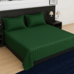 Premium 400 TC Cotton Striped Bedsheet with 2 Pillow Covers (32)
