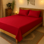 Premium 400 TC Plain Cotton Bedsheet with 2 Pillow Covers (2)