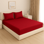 Premium 400 TC Plain Cotton Bedsheet with 2 Pillow Covers (2) - Image 2