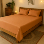 Premium 400 TC Plain Cotton Bedsheet with 2 Pillow Covers (6)
