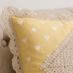 Handcrafted Crochet Heart Whisper Cushion Cover (18×18 inches) - Image 2