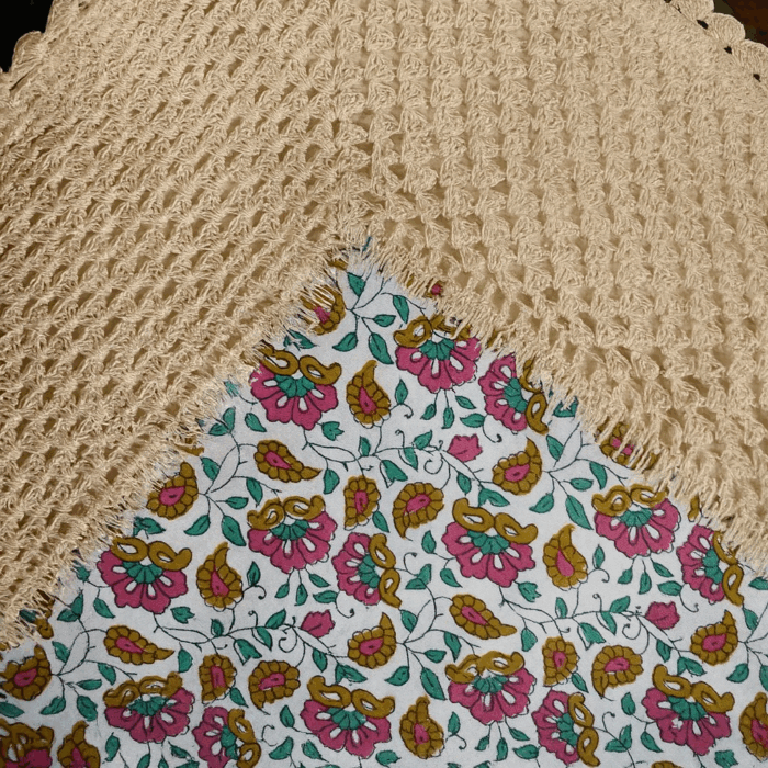 Handcrafted Yellow Floral Crochet Cushion Cover (18×18 inches) - Image 2