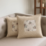 Handcrafted Holiday Star Crochet Cushion Cover