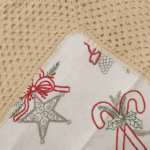 Handcrafted Holiday Star Crochet Cushion Cover - Image 2