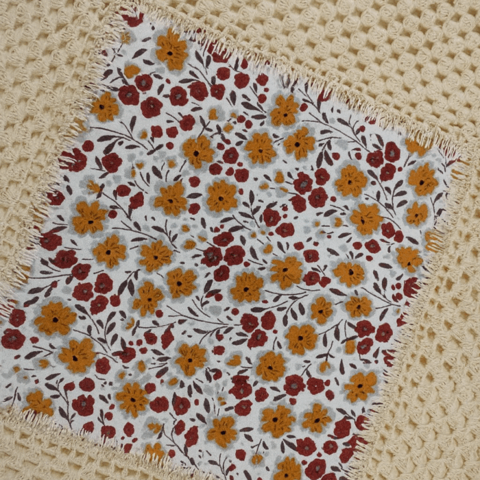 Handcrafted Autumn Bloom Crochet Cushion Cover (18×18 inches) - Image 2