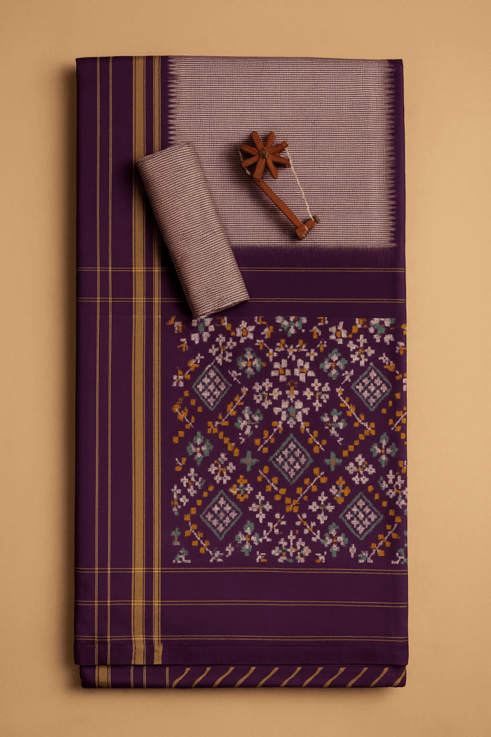 e4ce24e4-ddd8-4dc6-8cd3-a48b2058e8c2 Pochampally Ikkat Silk Saree (16) - Image 1