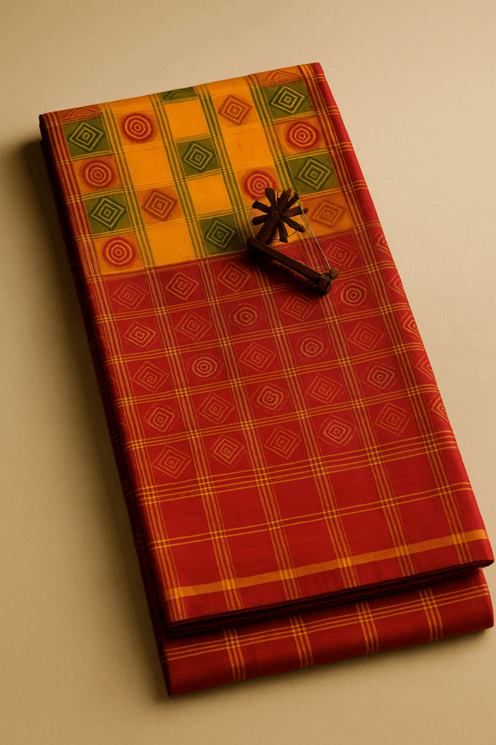 f9c6ee72-4596-4bb1-8d63-f8577438ac7b Pochampally Ikkat Silk Saree (18) - Image 1