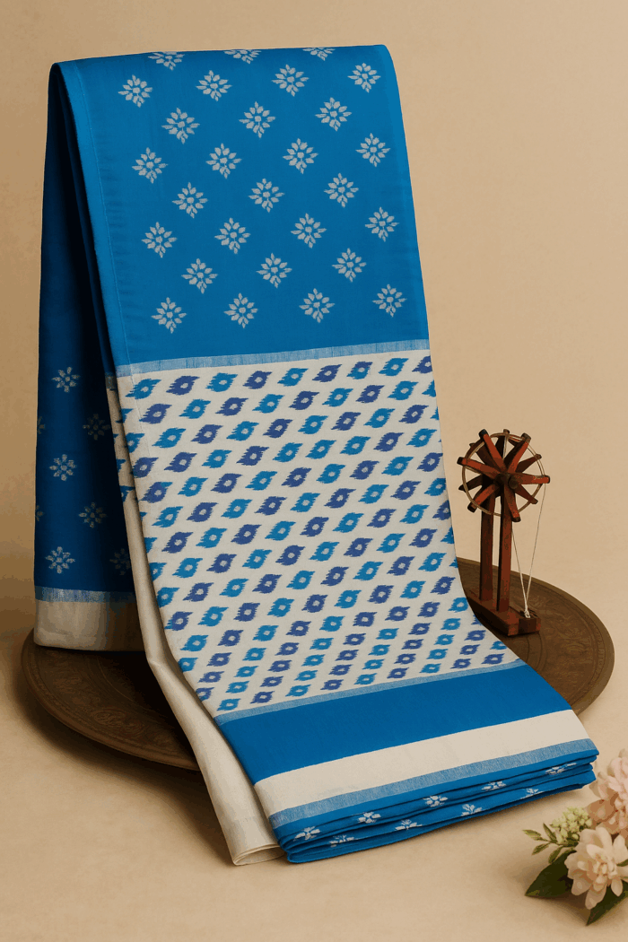 fa7d3c4c-564e-4e0e-b688-bfa0caca450e Pochampally Ikkat Silk Saree (15) - Image 1