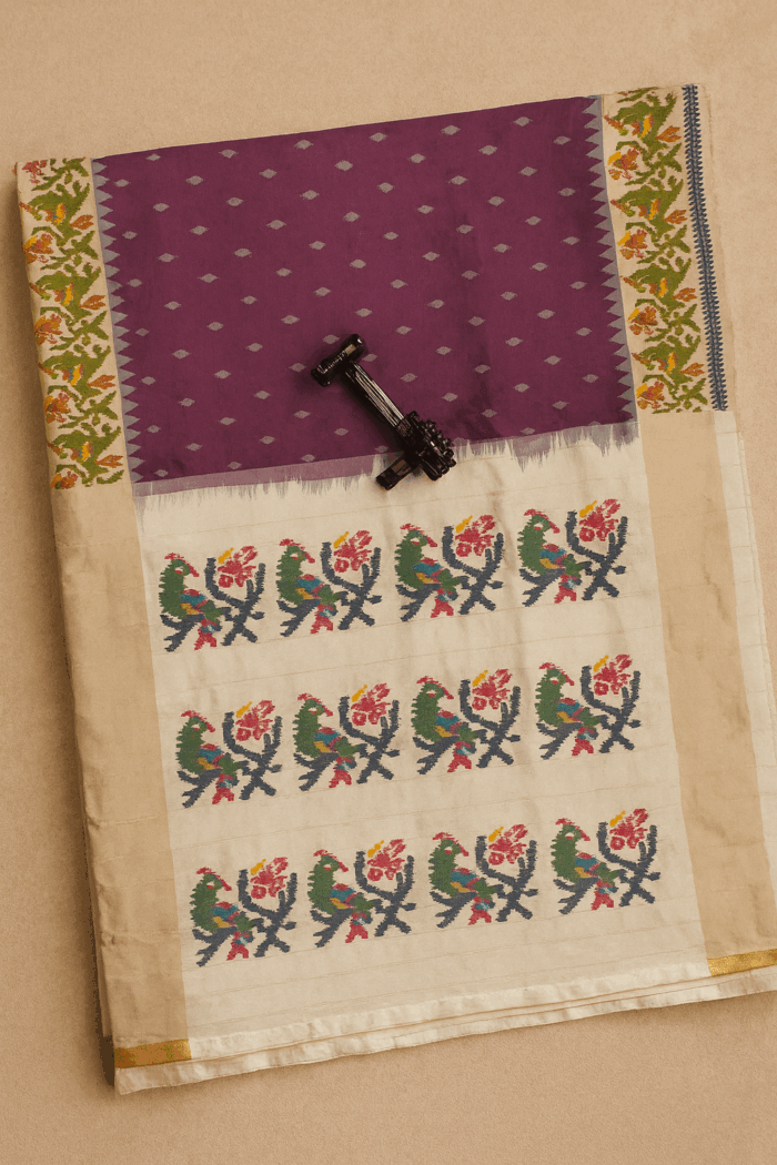 fbd7a1bd-27a4-47d7-90ed-d30c4bd99894 (1) Pochampally Ikkat Silk Saree (22) - Image 1