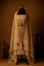 Off-white – 3-Piece Handloom Cotton Unstitched Salwar Set
