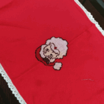 Handcrafted Jolly Santa Cross Stitched Embroidery Runner (80 x 14 inches) - Image 2