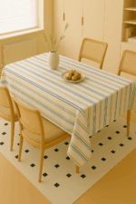 Handwoven Cotton Multicolour Striped tablecloth (11)