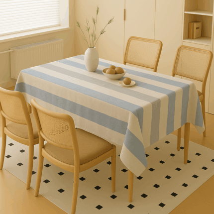 Handwoven Cotton Multicolour Striped tablecloth (12)