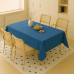 Handwoven Cotton Blue Plain tablecloth (21)