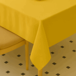 Handwoven Cotton Yellow Striped tablecloth (24) - Image 2
