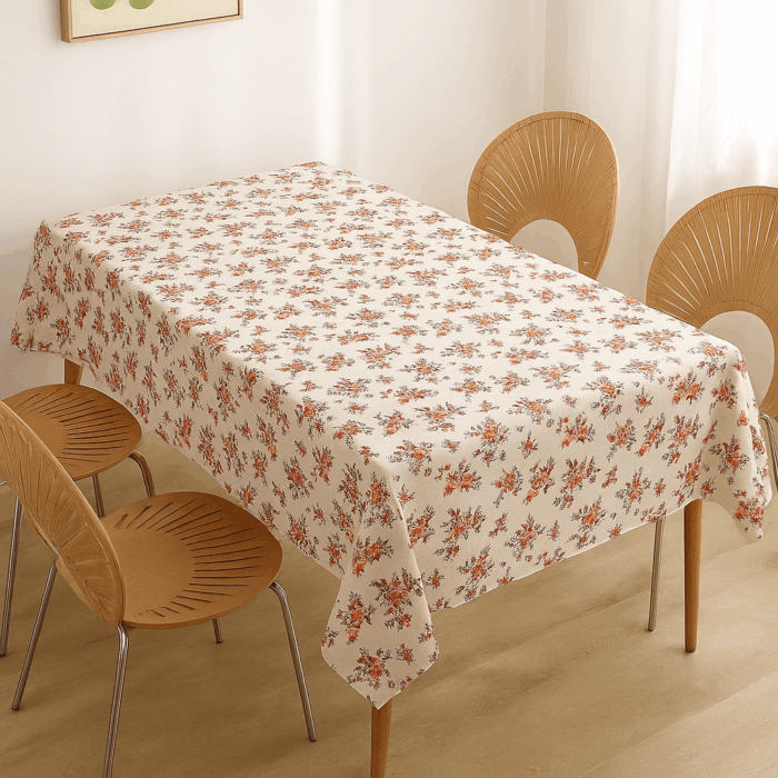 Handwoven Cotton Multicolour Striped tablecloth (2) - Image 2