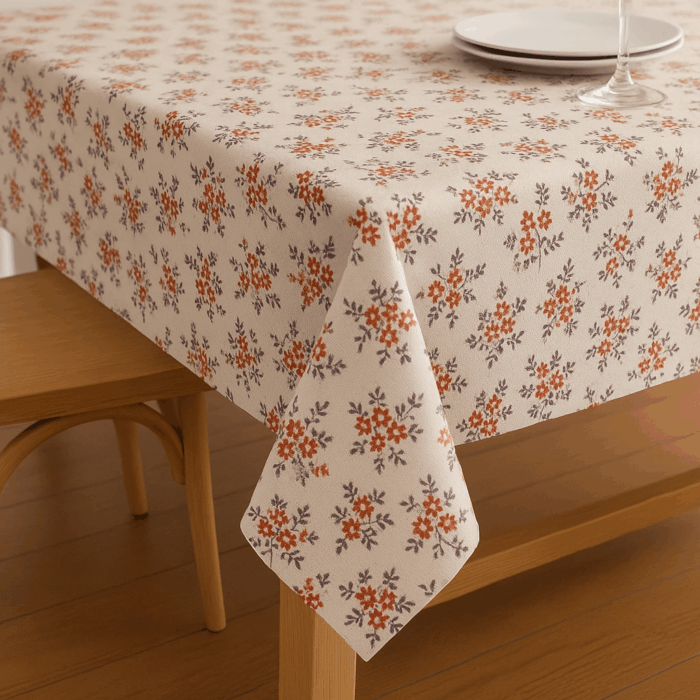 Handwoven Cotton Multicolour Striped tablecloth (2) - Image 3