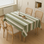 Handwoven Cotton Multicolour Striped tablecloth (4)