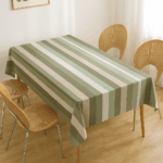 Handwoven Cotton Multicolour Striped tablecloth (4) - Image 2