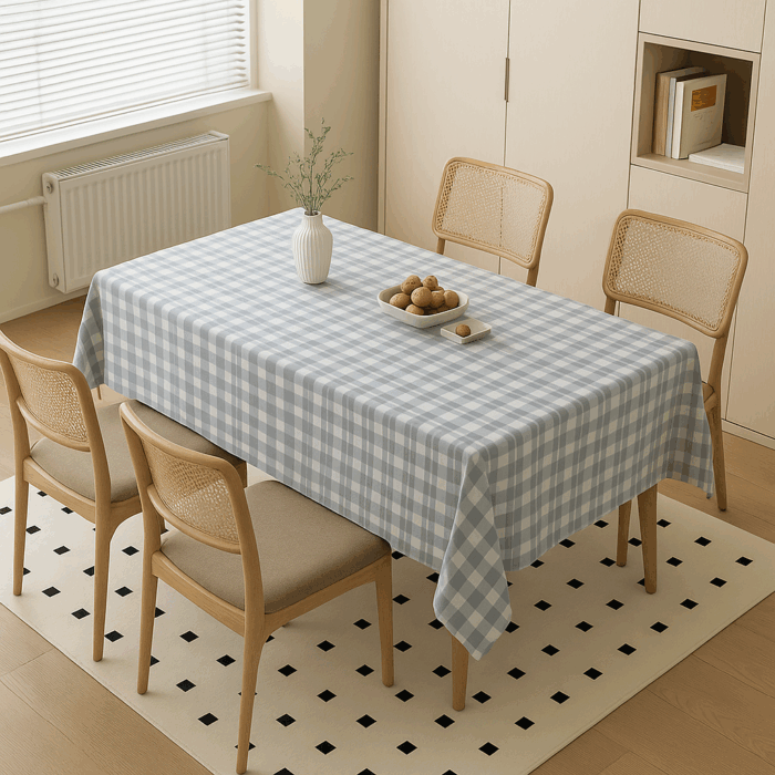 tc7(1) Handwoven Cotton Multicolour Striped tablecloth (7) - Image 1
